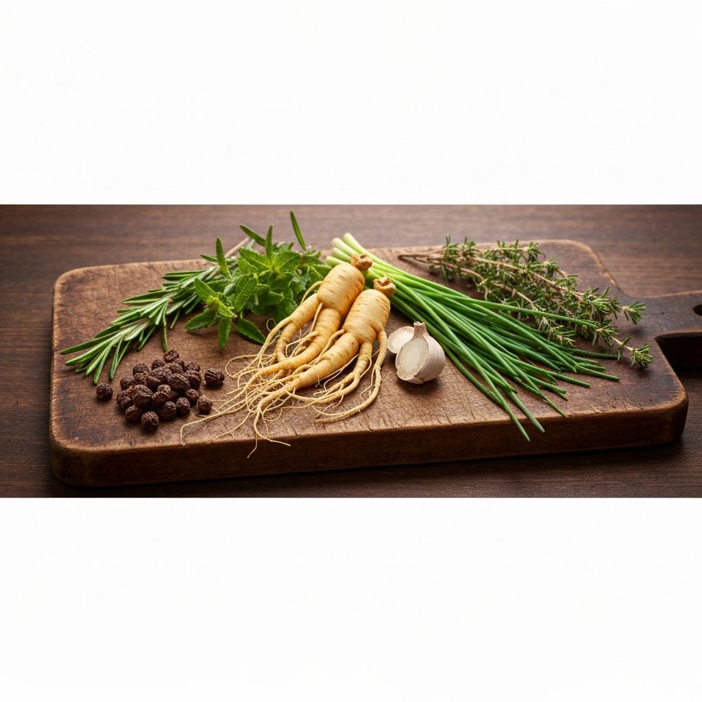 Ginseng und Kräuter